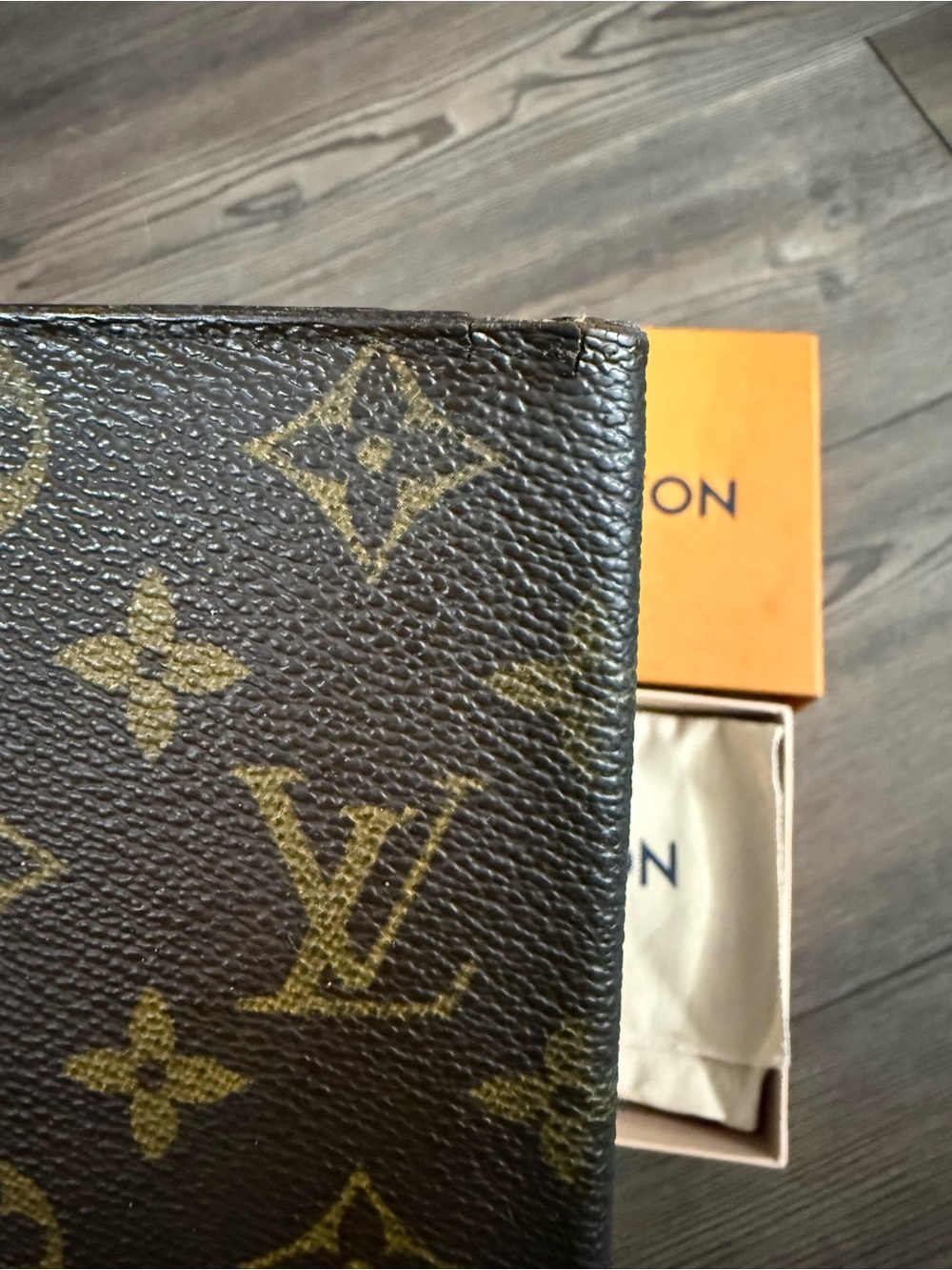 Vintage Louis Vuitton Monogram Card Holder Wallet Made In France w Box Dust Bag - Picture 13 of 15